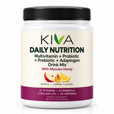 KIVA Daily Nutrition Drink Mix – Multivitamin + Probiotic + Prebiotic + Adaptogen with Manuka Honey, Apple Lemon, 30 Servings