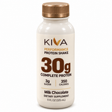 KIVA Performance Protein Shake – 30g Complete Protein, 3g Sugar, Milk Chocolate, 11 fl oz (12-Pack)